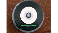 RiTEK CD-R 80 min / 700 MB Inkjet White Vinyl Printable Cake 50, TOP HQ A+  (Traxdata), Profesionálna potlač, vzhľad LP